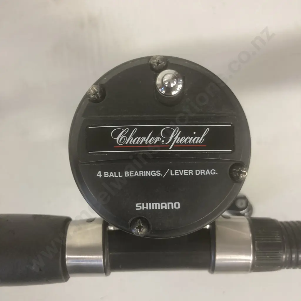 Penn Powerstick Fishing Rod PPS6001 With a  Shimano Charter Special Reel TR 2000 Lever Drag Reel Image 1++