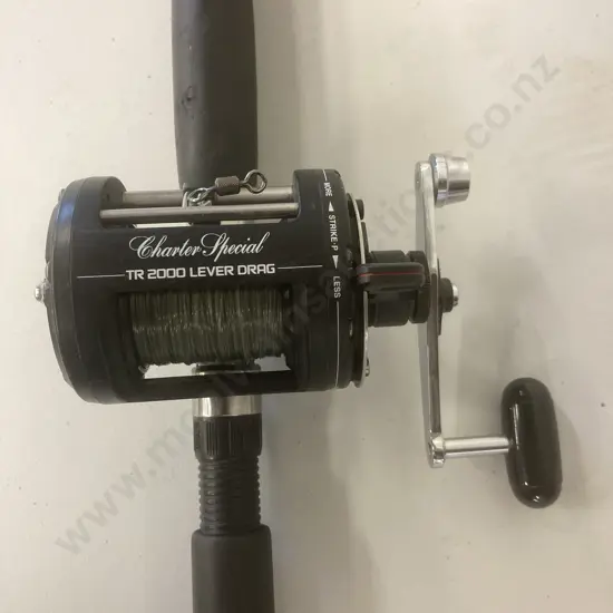 Penn Powerstick Fishing Rod PPS6001 With a  Shimano Charter Special Reel TR 2000 Lever Drag Reel