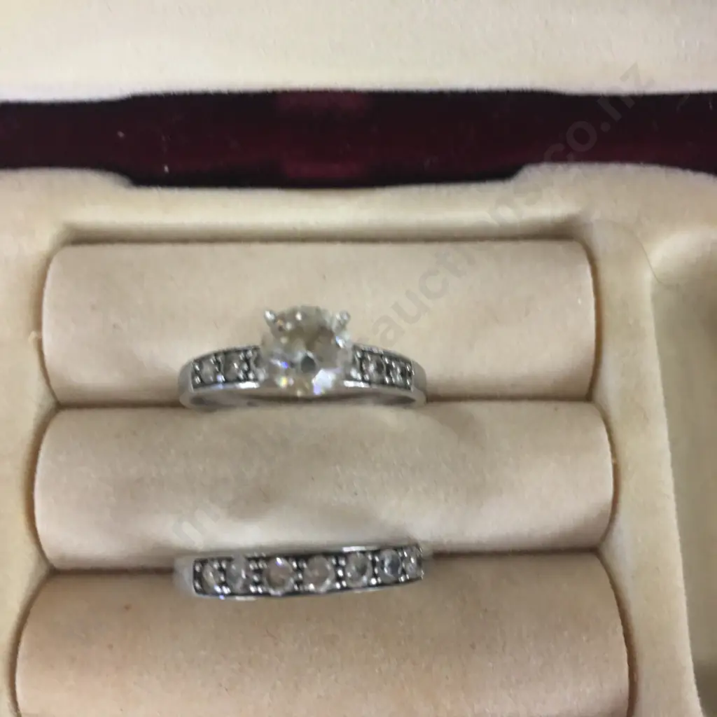 Stamped 925 Rings With Clear Stones  Image 1++