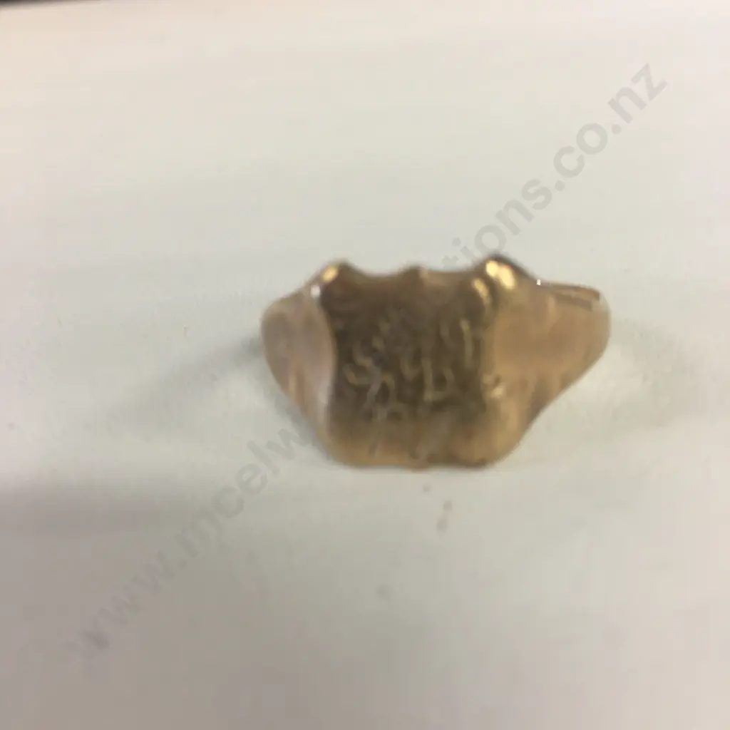 Mens Gold  Signet Ring Stamped 9 Ct Image 1++