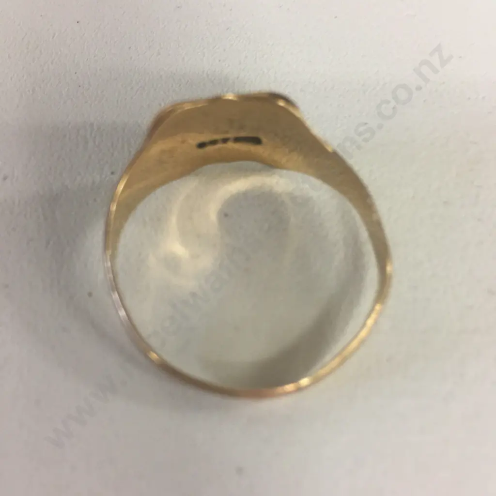 Mens Gold  Signet Ring Stamped 9 Ct Image 1++