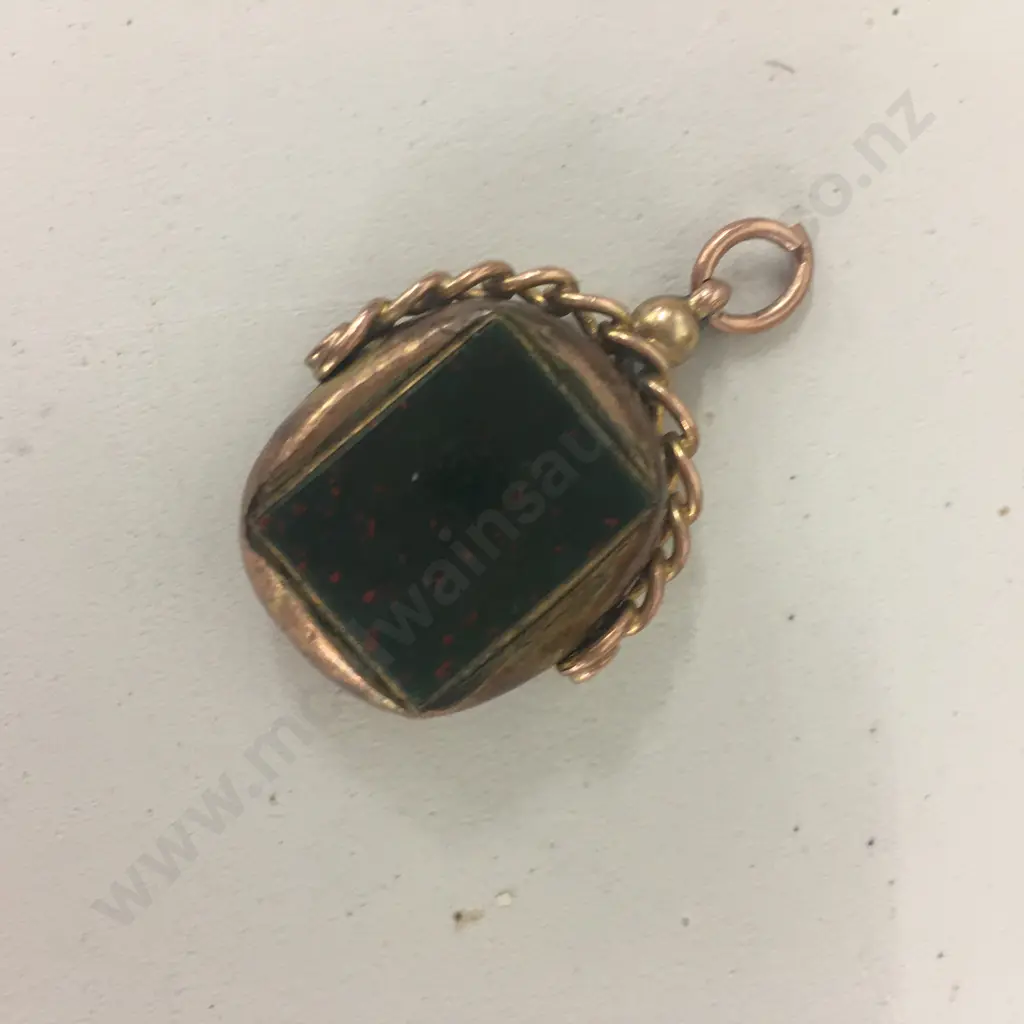 Blood Stone Pendant Stamped TJS 375 Image 1++