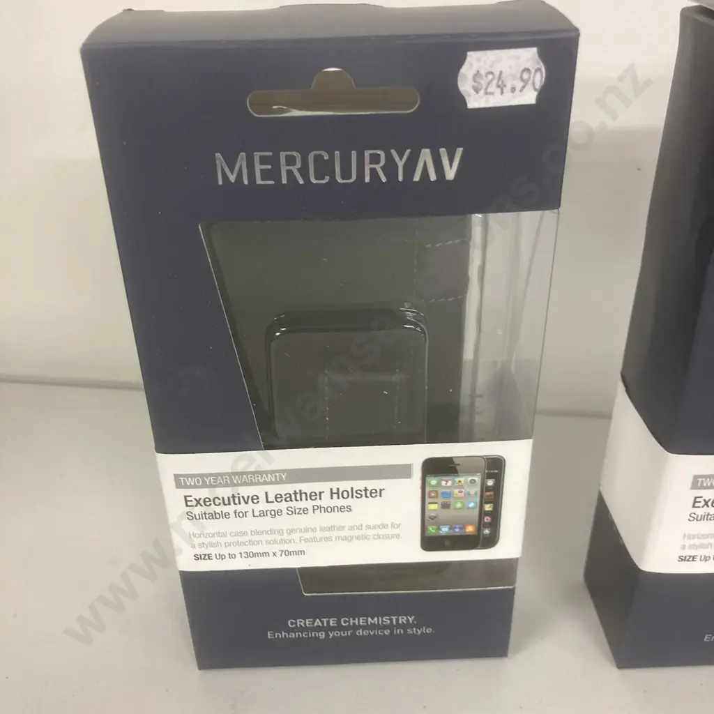 Pair of MercuryAV Executive Leather Holster Suitable for Large Size Phones Image 1++