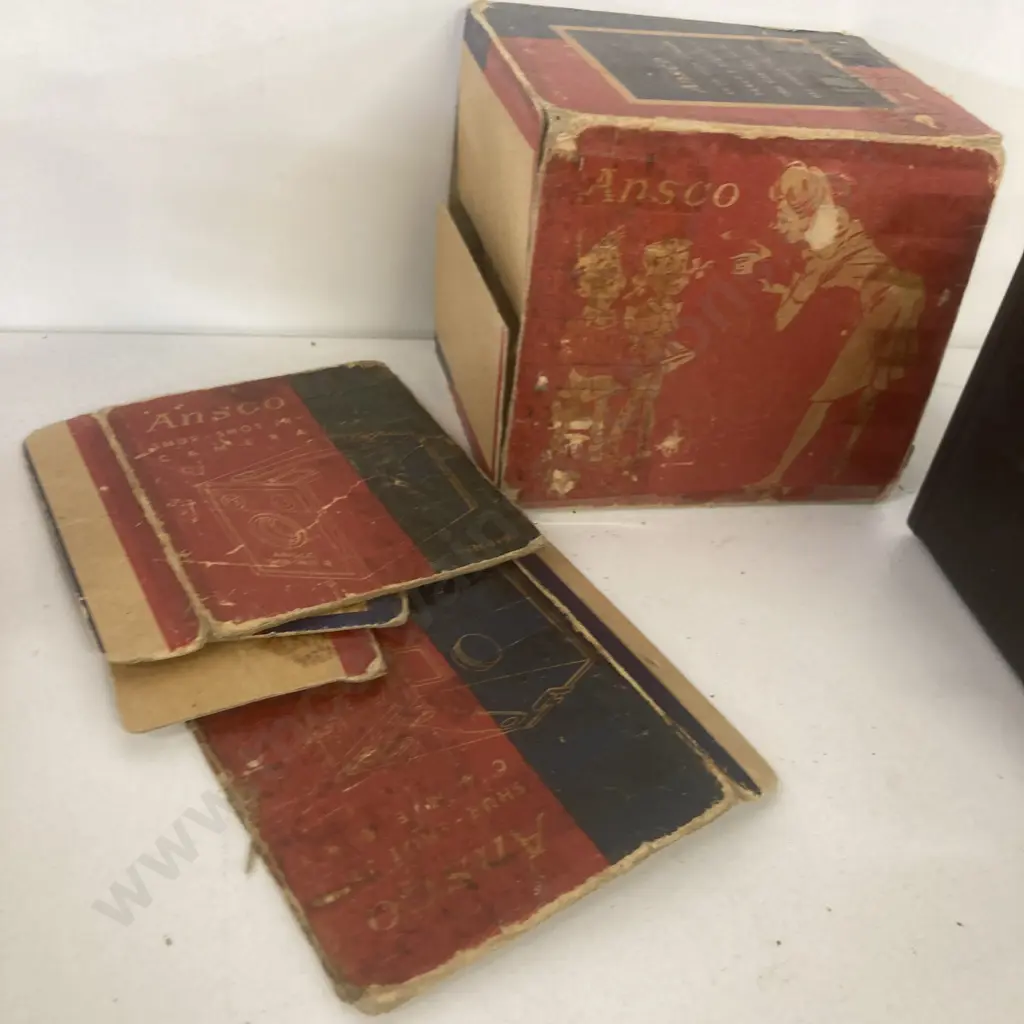 Vintage 1940's ANSCO SHUR-SHOT JR 120 Film Box Camera With Original Box Image 1++