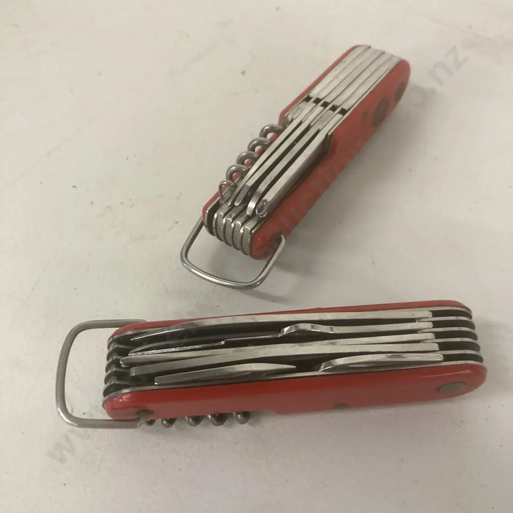 Vintage Richards Sheffield England 2 Blade Folding Pocket Knife & a Pair of Chinese Multi Tool Knives Image 1++