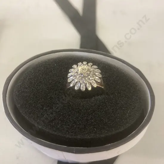 Ladies 9ct Yellow & White Gold Round Cluster Ring With 25 Diamonds (Valuation 17/01/2023 Replacement New Value $2625.00)
