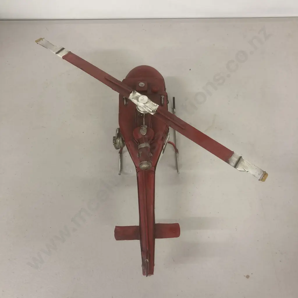 Ornamental Metal Helicopter 16 x 31cm, Rotor 34cm Image 1++