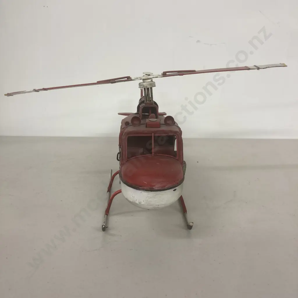 Ornamental Metal Helicopter 16 x 31cm, Rotor 34cm Image 1++