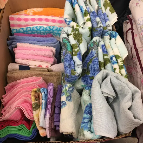 Box Lot Of Assorted Towels