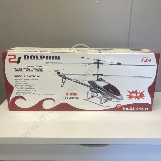 RC Helicopter - Dolphin #ZS-016-H, 27Mhz A, L74.5cm, Rotor 61cm