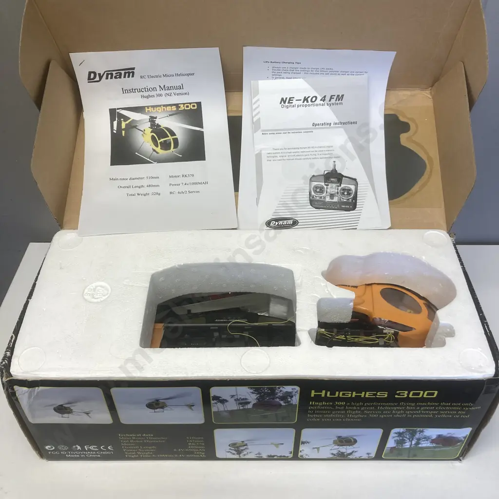 RC Helicopter - HUGHES 300 (NZ Version) Dynam RC Electric Micro Helicopter, L 48cm, Rotor 51cm Image 1++