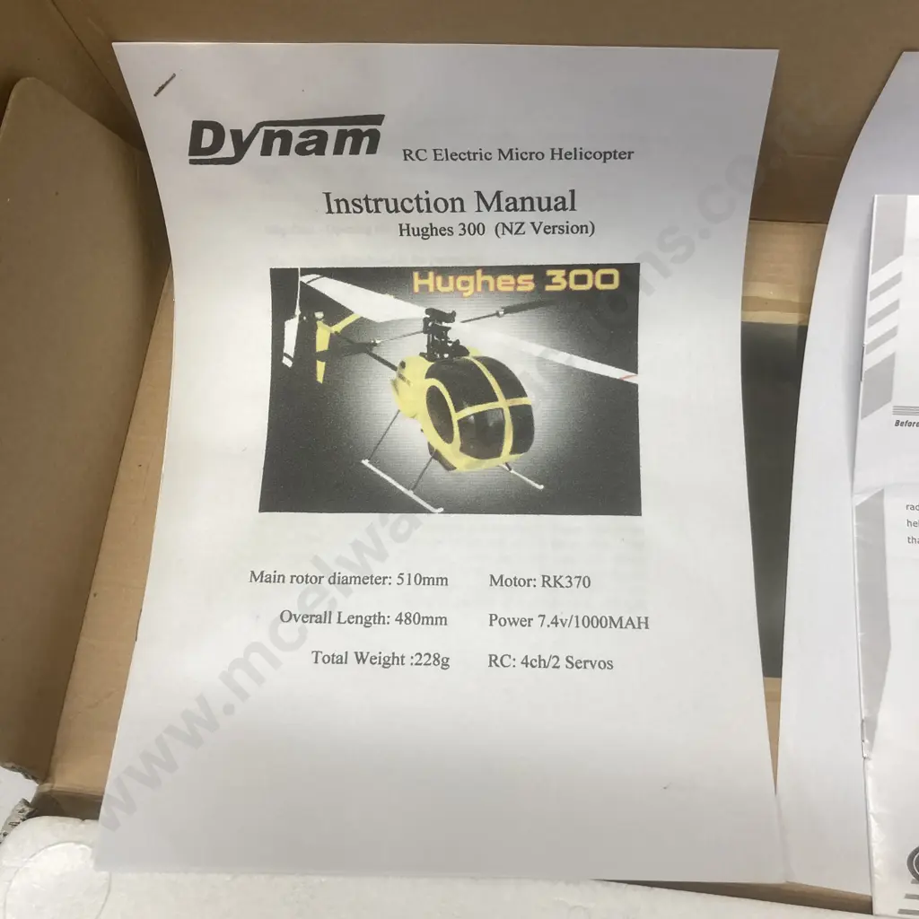 RC Helicopter - HUGHES 300 (NZ Version) Dynam RC Electric Micro Helicopter, L 48cm, Rotor 51cm Image 1++