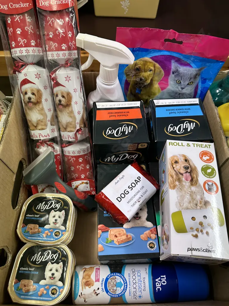Box Lot Dog Food, Crackers Etc Image 1++