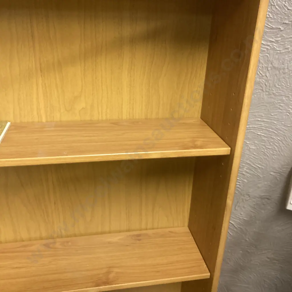 Wood Effect Bookcase, 4 Adjustable Shelves, H189 W87 D23cm Image 1++