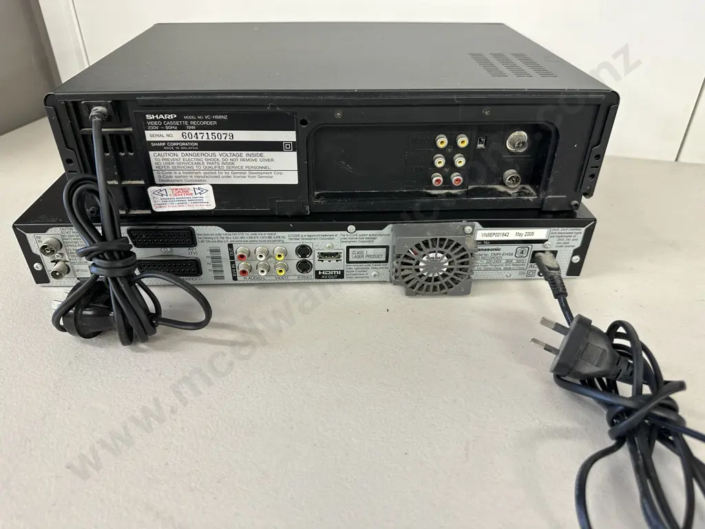 Panasonic DMR-EH58 HDD & DVD Recorder, Sharp VC-H98 VCR (No Remotes) Image 1++