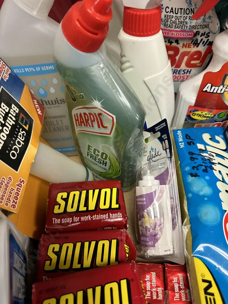 Box Lot Solvol, Toilet Cleaners Etc Image 1++