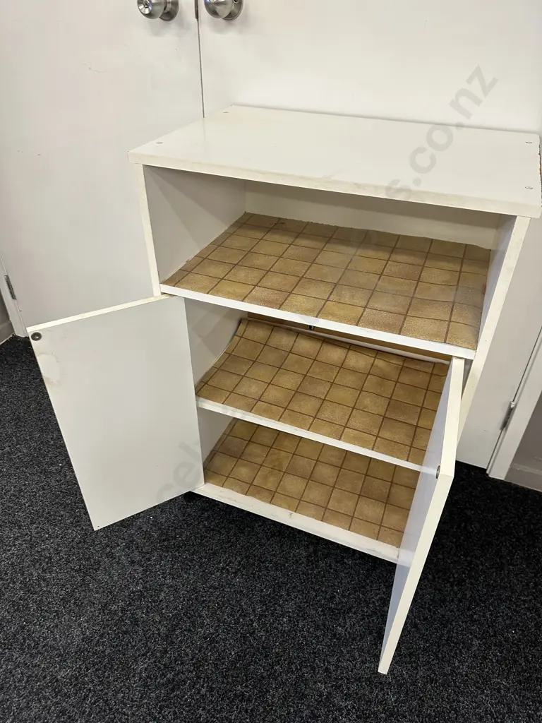 Mobile Cupboard, 2 Door & Shelf, H87 W61 D39cm Image 1++