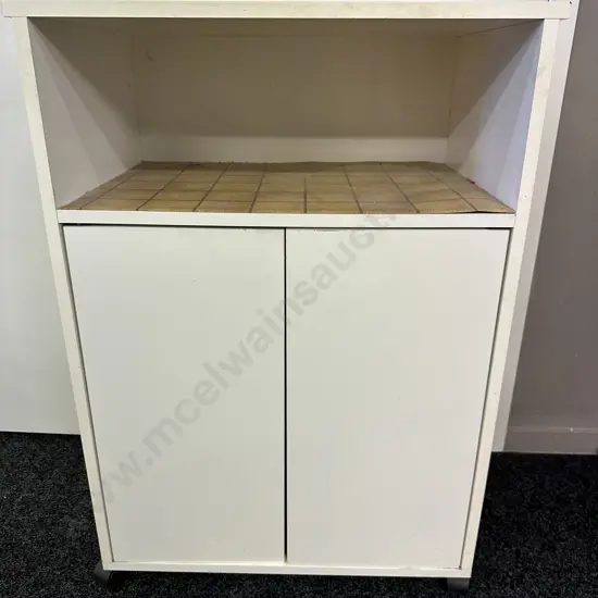 Mobile Cupboard, 2 Door & Shelf, H87 W61 D39cm