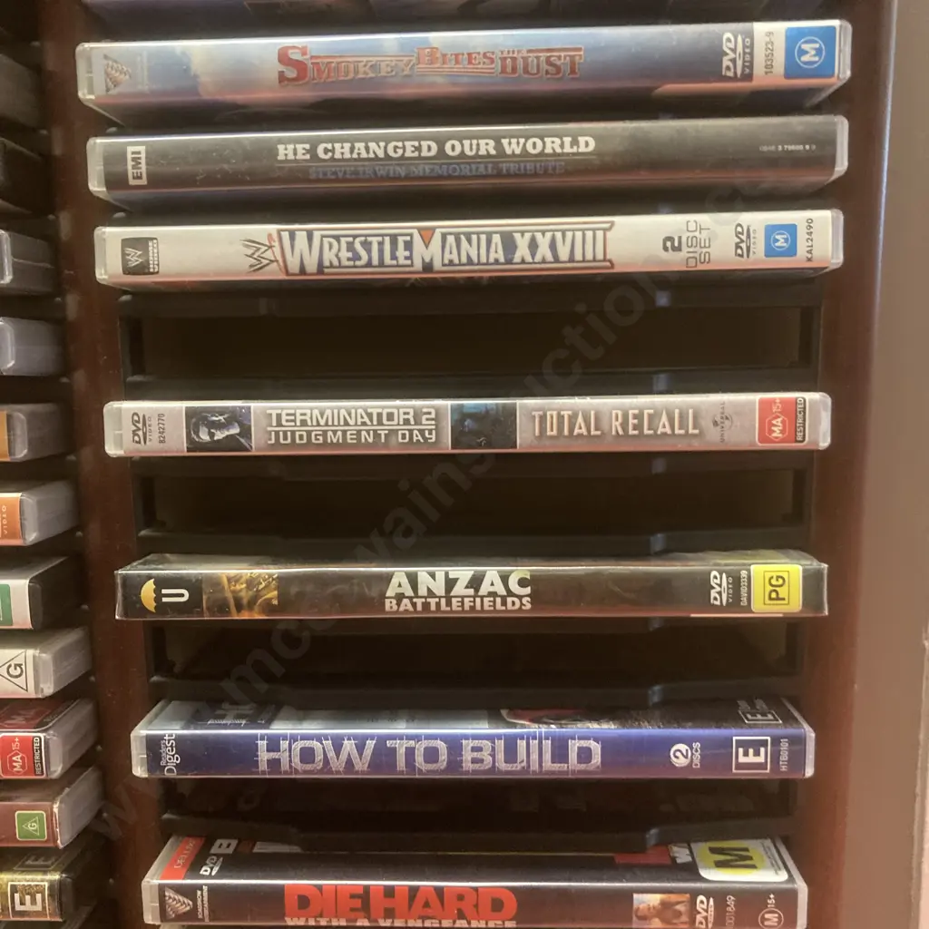 DVD Stand (83 x 47cm) With Approx 64 DVDs, Boxset Etc Image 1++