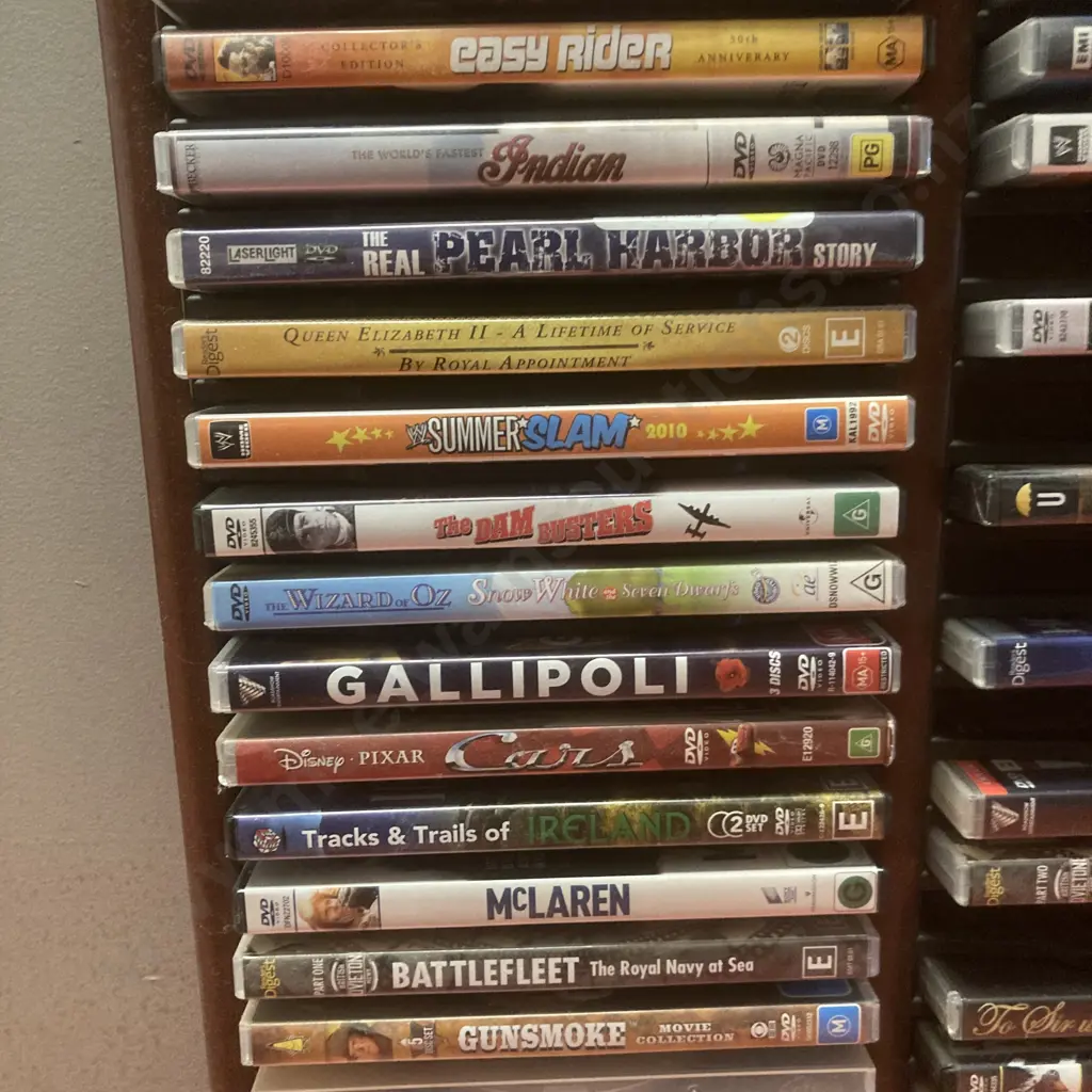 DVD Stand (83 x 47cm) With Approx 64 DVDs, Boxset Etc Image 1++