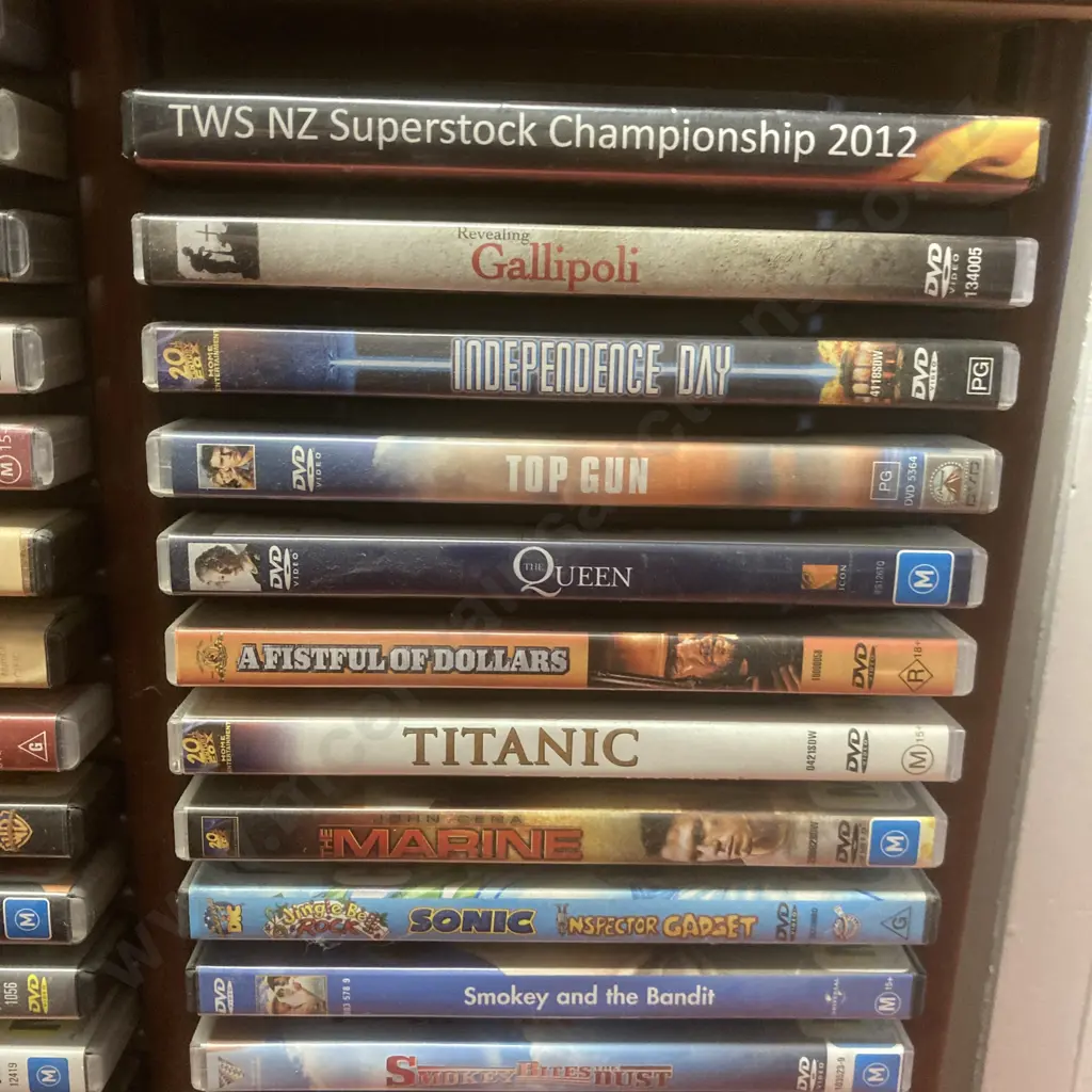 DVD Stand (83 x 47cm) With Approx 64 DVDs, Boxset Etc Image 1++