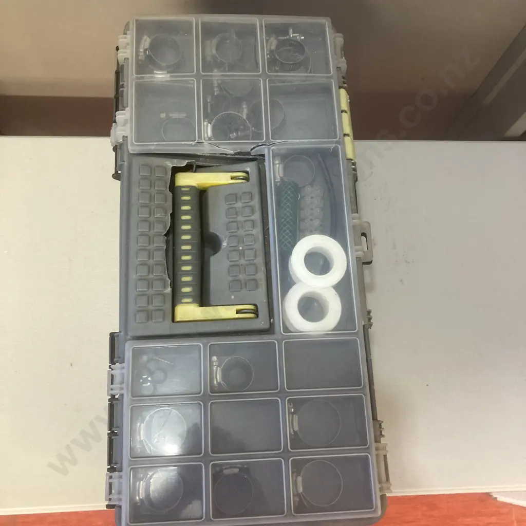Plastic Toolbox, Watering Items, Tools (Damaged Top) Image 1++