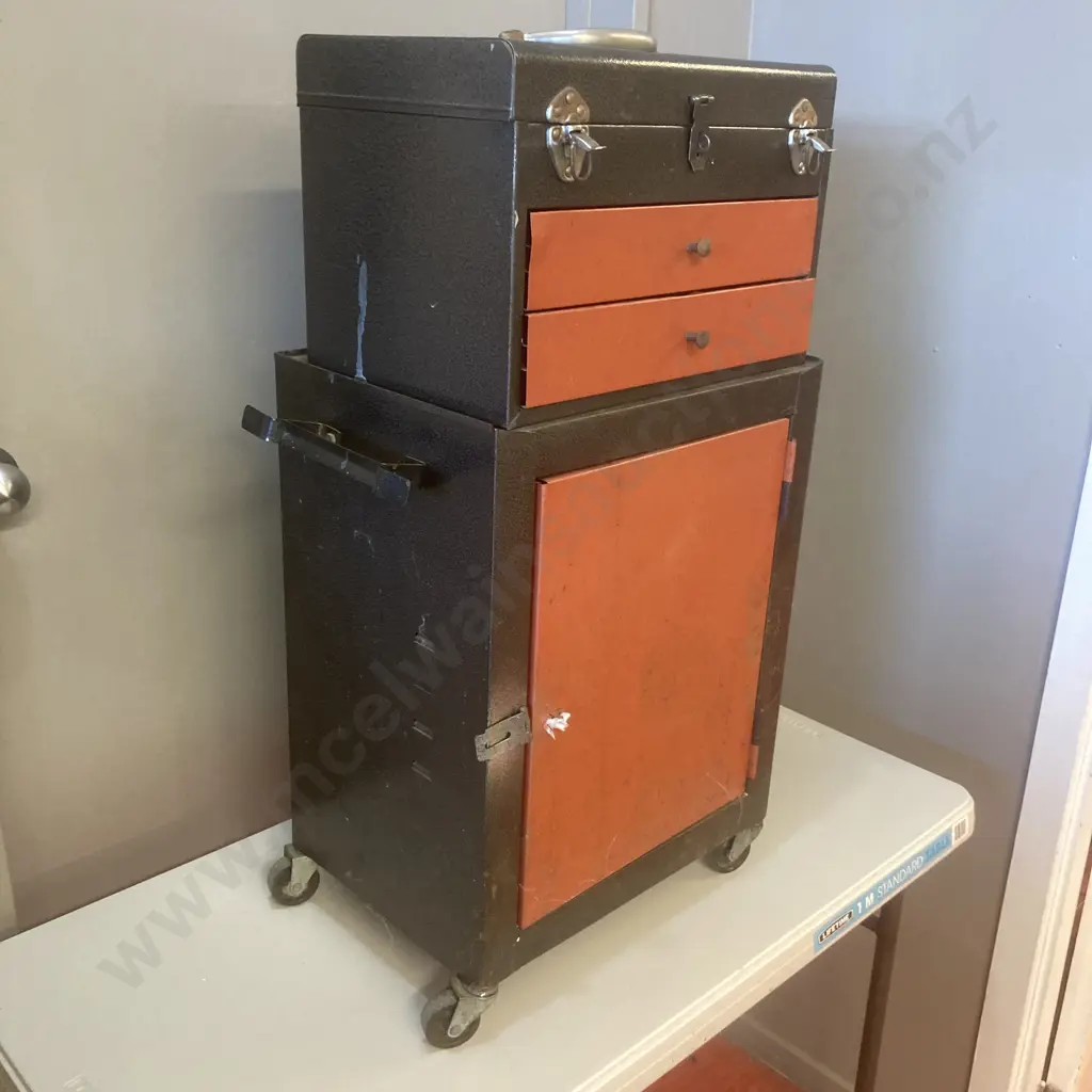 Steel Toolbox & Roller Cabinet With Tools Image 1++