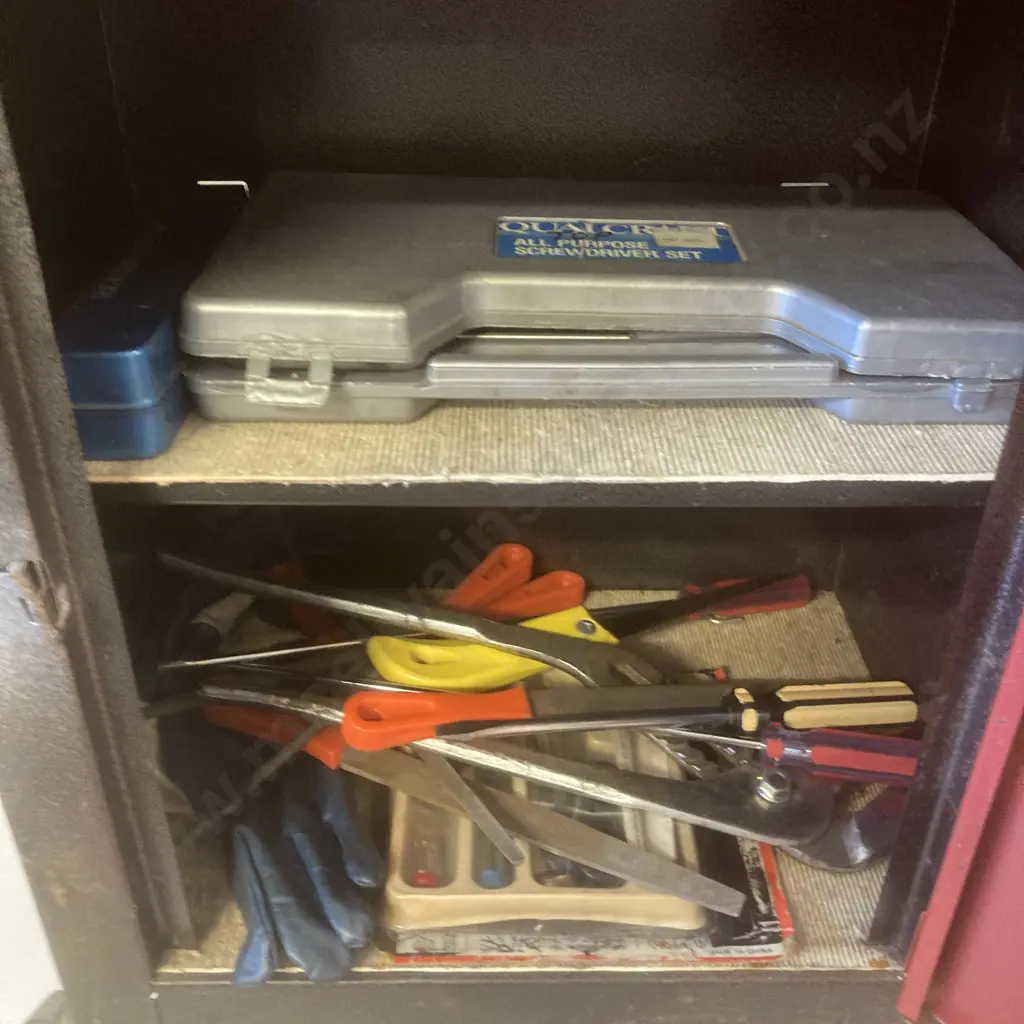 Steel Toolbox & Roller Cabinet With Tools Image 1++