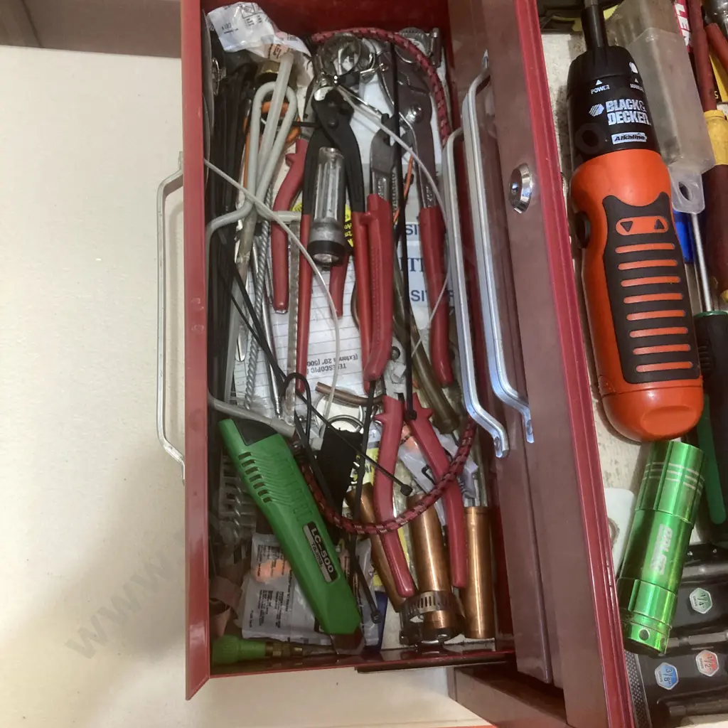 Red Steel Toolbox & Tools Image 1++
