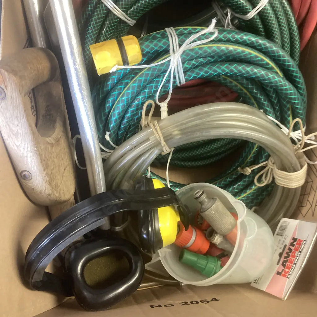 Box lot Hoses, Loppers Etc Image 1++