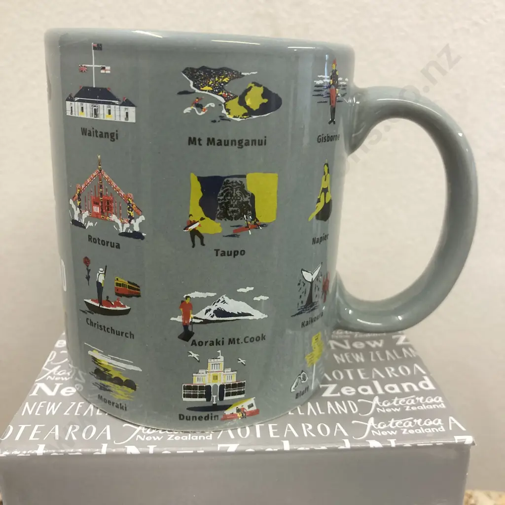 47 x Kiwiana New Zealand Cities Mugs - H&B Design Image 1++