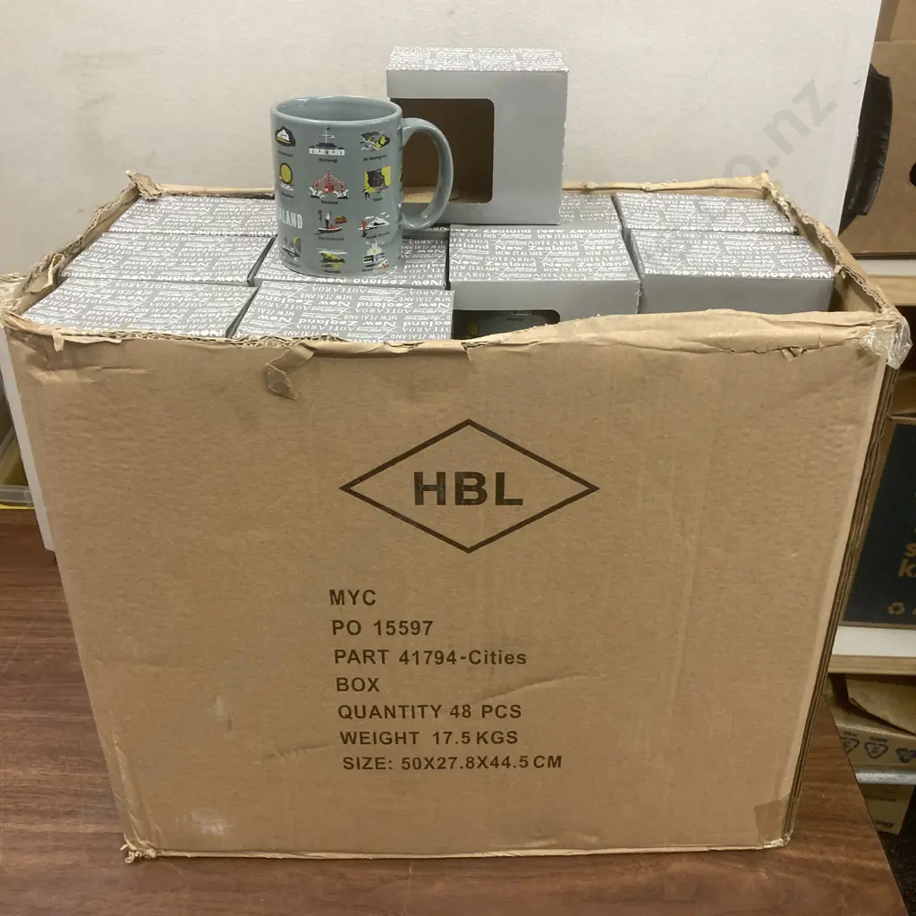 47 x Kiwiana New Zealand Cities Mugs - H&B Design Image 1++