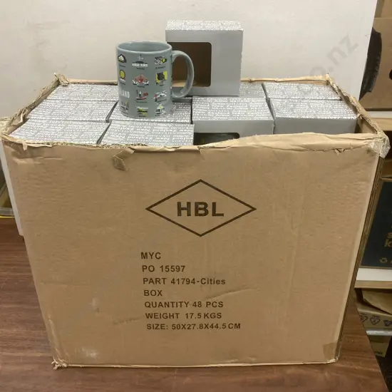 47 x Kiwiana New Zealand Cities Mugs - H&B Design