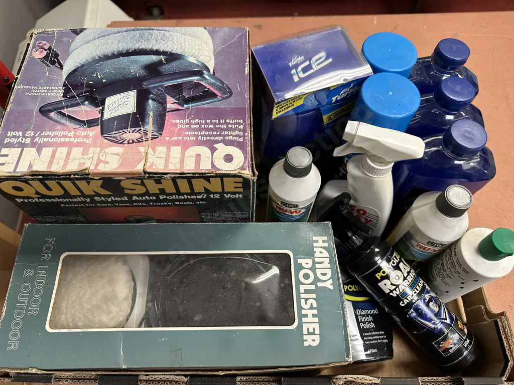 Box Lot Car Cleaning, Quik Shine Etc Image 1++