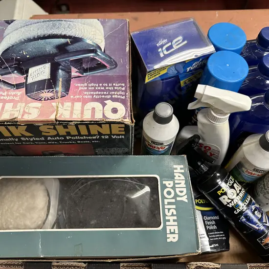 Box Lot Car Cleaning, Quik Shine Etc