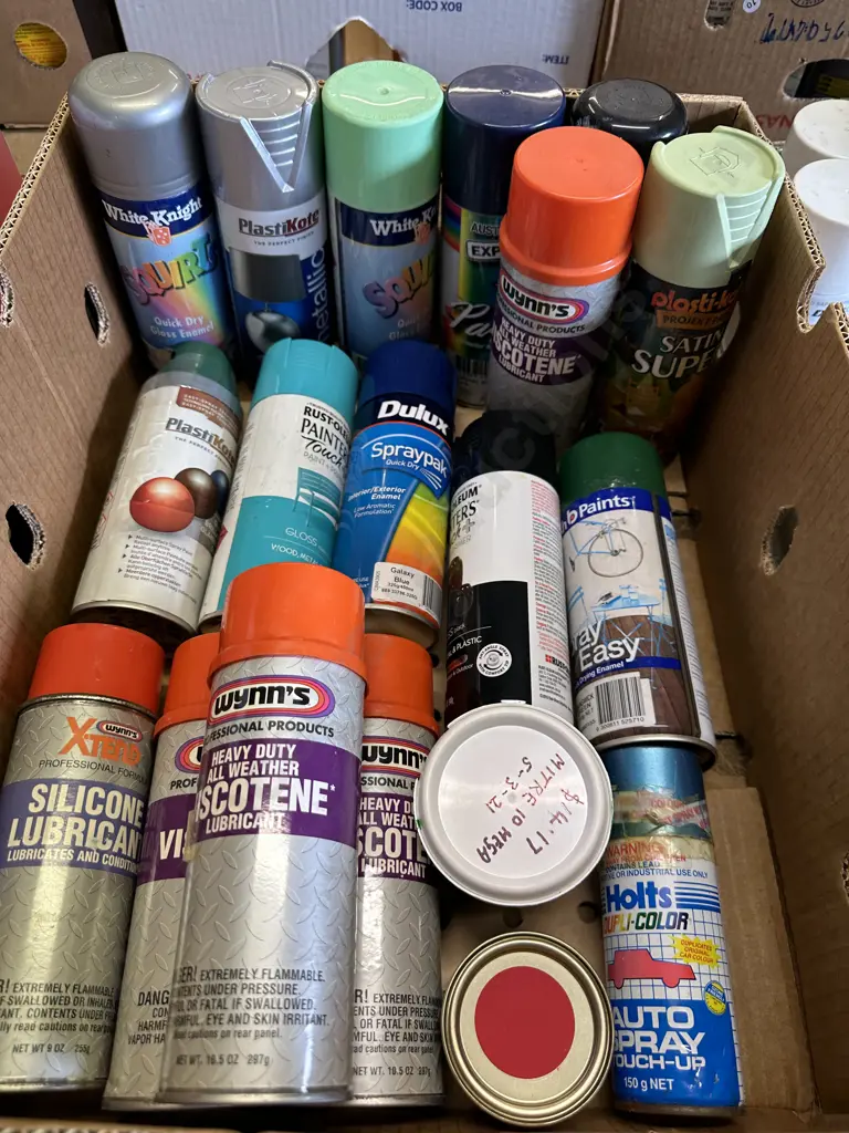 Box Lot Aerosols, Viscotine Lubricants Etc Image 1++