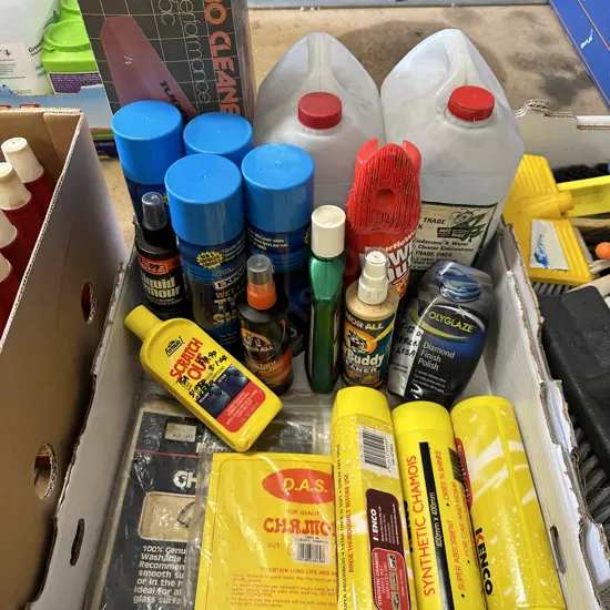 Box Lot Car Clean, Chamois Etc