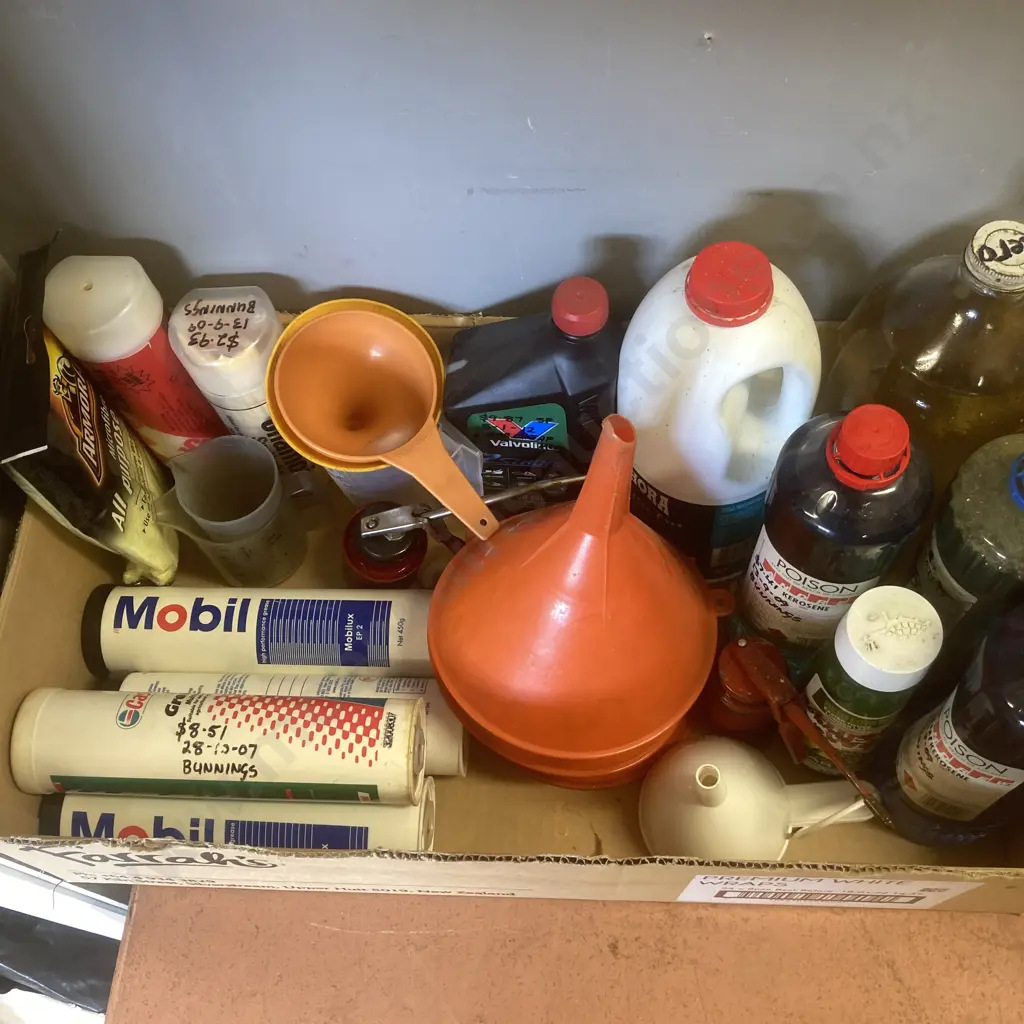 Box lot Grease, Chamois, Funnels Etc Image 1++