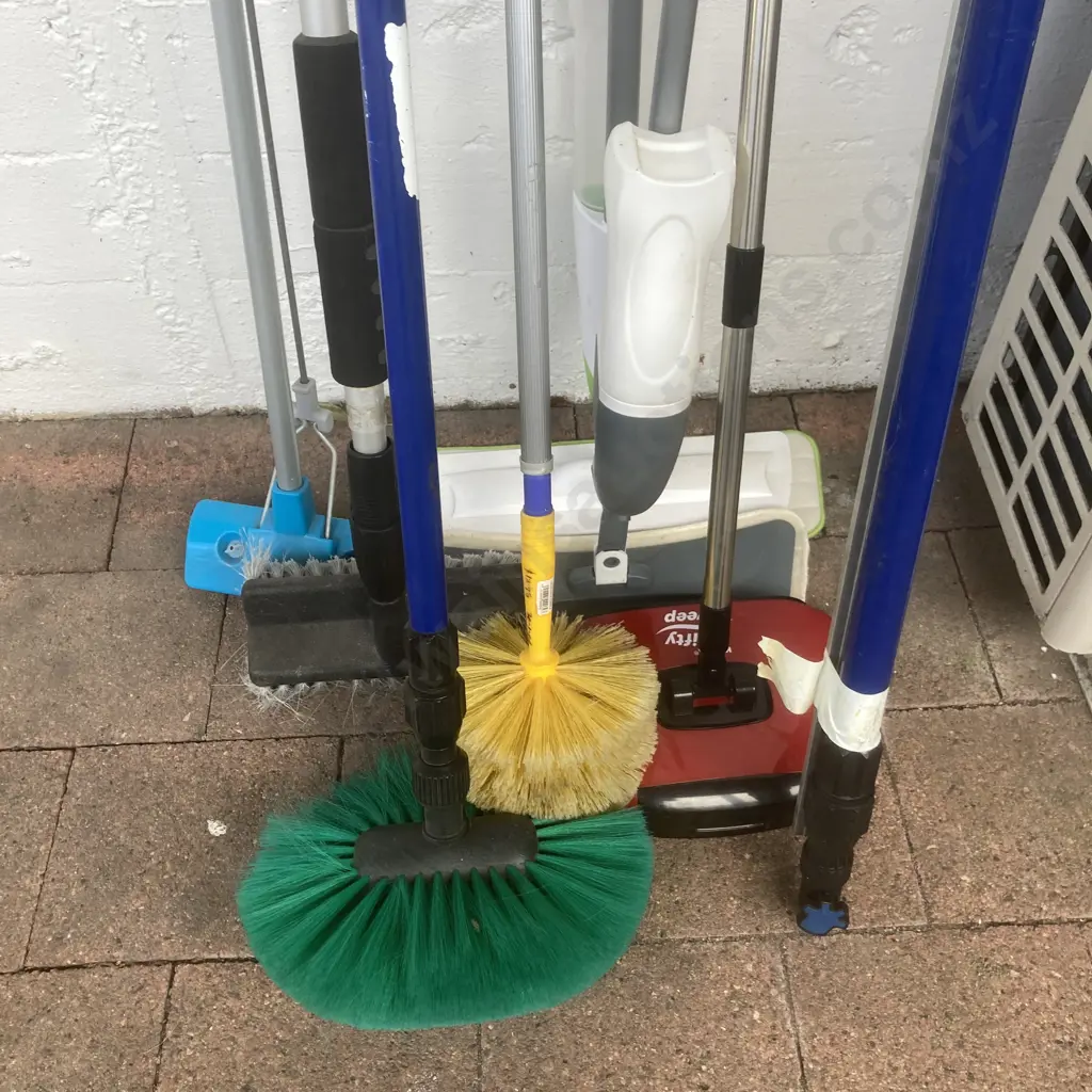 Lot of Mops, Brushes & Brooms Etc Image 1++
