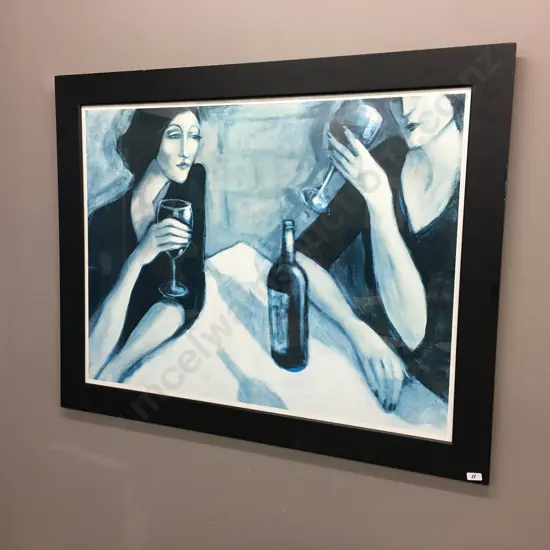 Framed Print Ladies & Wine