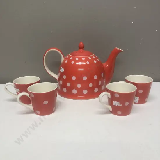 Funky 5 Piece Teaset With Teapot