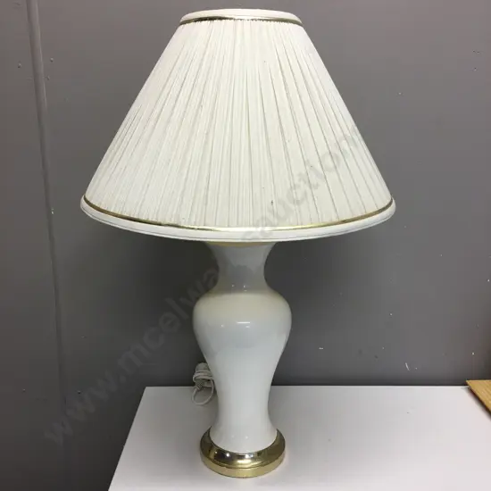  Table Lamp Cream Base & Cream Shade H72cm.