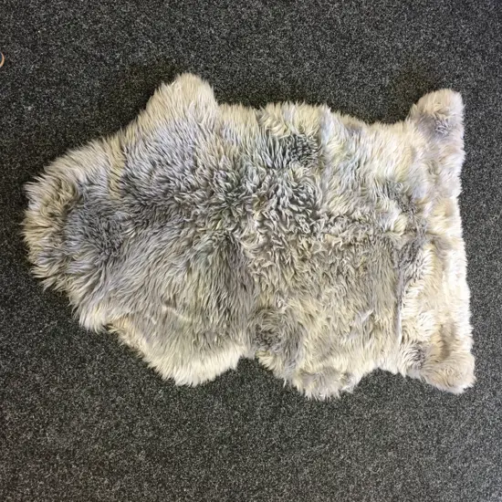 Grey Sheepskin Rug, 110 x 77cm