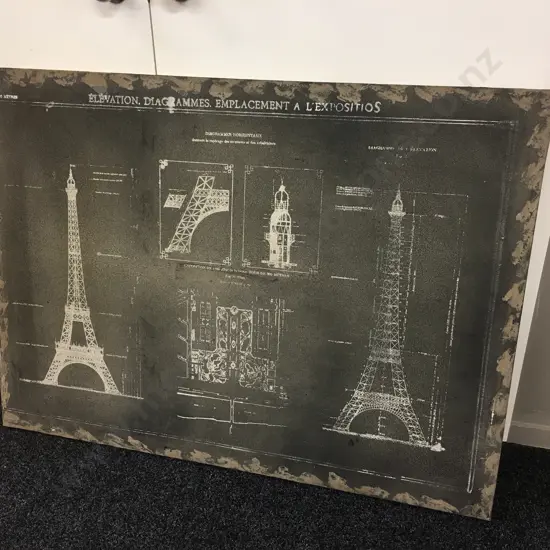 Artwork 'Elevation, Diagrames, Emplacement, AL Expositions H90cm, W123cm.