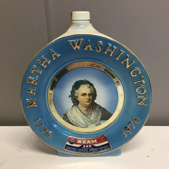 Vintage Collectable 1975 Jim Beam Martha Washington "First Lady" Regal China Whiskey Decanter