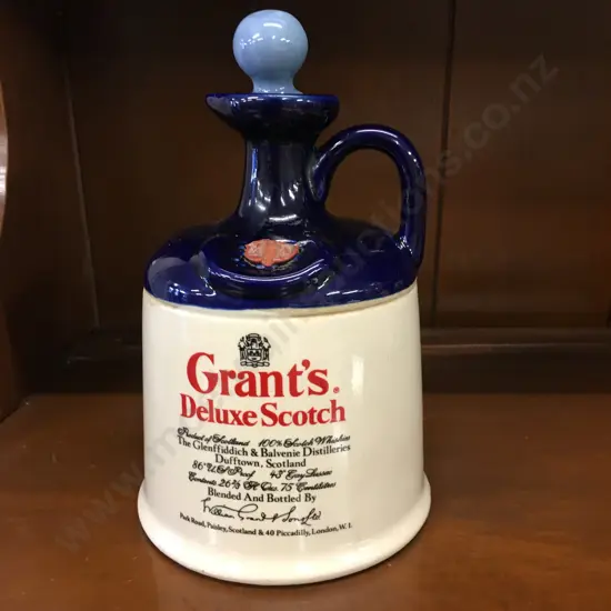 Grants De Luxe Blended Scotch Whisky Ceramic Decanter