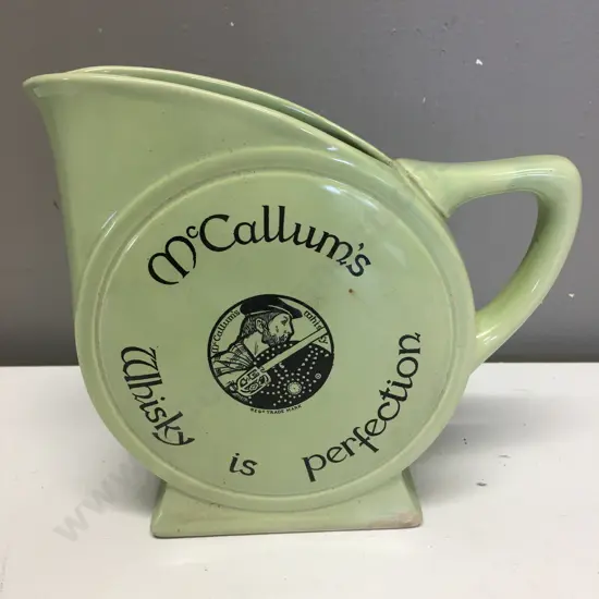 Rare Pale Green McCallum's Whisky Is Perfection Royal Doulton Pitcher, H15cm