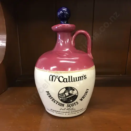 Vintage McCallum's Perfection Scots Whisky Stoneware Flagon, Circa 1960s