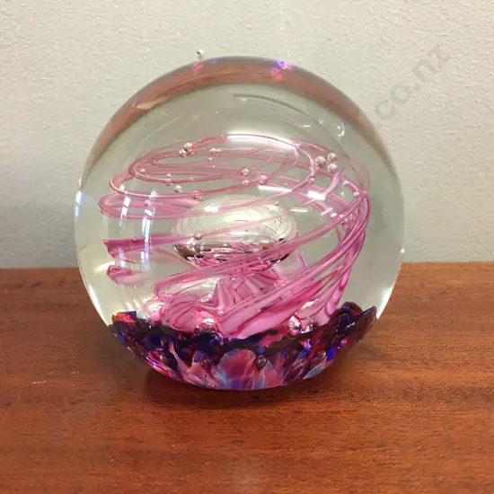 Selkirk Glass Paperweight Made In Scotland H8cm, W9cm.