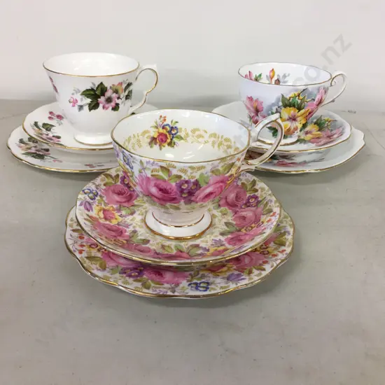 Selection Of Trios Including Royal Albert Etc
